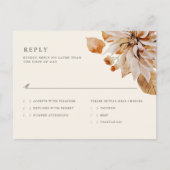Elegante herfst bloemenbruiloft foto RSVP Briefkaa Briefkaart (Voorkant)