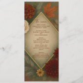 Elegante herfst bloemenbruiloft menu (Voorkant)