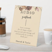 Elegante Herfst Bloemenbruiloft Telefoon Gastenboe Reclamebord Met Voetstuk (Insitu)