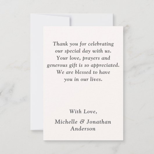 Elegante herfst bloemenbruiloft Waterverf Bedankkaart (Achterkant)