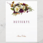 Elegante herfst bloemenchique script kookboek divi (Voorkant)