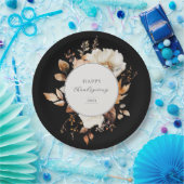 Elegante Herfst bloemenkrans Papieren Bordje (Feest)