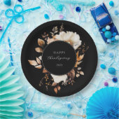 Elegante Herfst bloemenkrans Papieren Bordje (Feest)