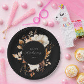 Elegante Herfst bloemenkrans Papieren Bordje (Feest)