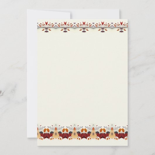 Elegante herfst bloemenlijn opslaan de datum Kaart (Achterkant)