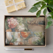 Elegante herfst bloemenpompoen decoupage tissuepapier (Geschenk)
