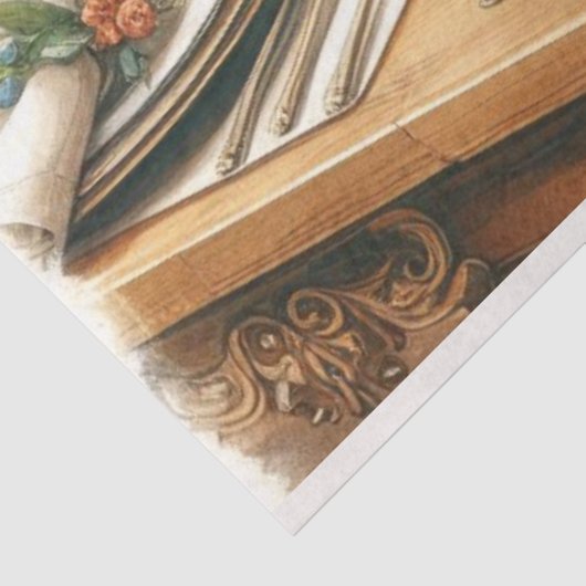 Elegante herfst bloemenpompoen decoupage tissuepapier (Detail)