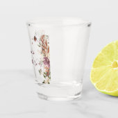 Elegante herfst bloemige bruids-shower shot glas (Rechts)