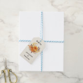 Elegante herfst bloemige bruiloft cadeaulabel (Met Touw)