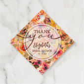 Elegante Herfst Bloemige Bruiloft Dank Je Bedankjes Labels (Voorkant)