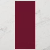 Elegante herfst bloemige navy burgundy bruiloft menu (Achterkant)