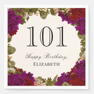 Elegante herfst bloemige servetten voor 101ste ver