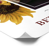 Elegante herfst bloemige viering van het leven fun poster (Hoek)