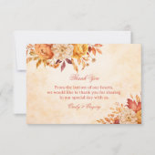 Elegante herfst bloemrijke waarderingsbericht bedankkaart (Voorkant)
