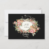 Elegante herfst bloemstuk burgundy roze bloemen go kaart (Achterkant)