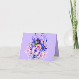 Elegante Herfst Bloemstuk Gevouwen Bedankkaart