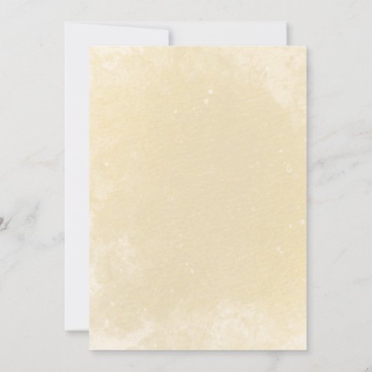 Elegante herfst Blush bloemengoud Lijst bruiloft Kaart (Achterkant)