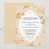 Elegante Herfst Boheemse herfstbruiloft Kaart (Voorkant / Achterkant)