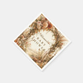 Elegante herfst boho baby shower servet (Hoek)