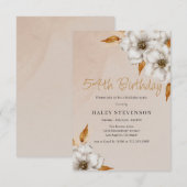 Elegante herfst Boho Chic bloem feestelijke 54e ve Kaart (Voorkant / Achterkant)