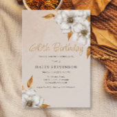 Elegante Herfst Boho Chic Floral 60ste verjaardags Kaart