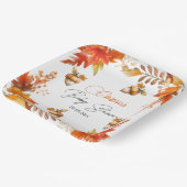 Elegante Herfst Boho Floral Baby shower Papieren Bordje (Gebogen)