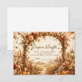 Elegante Herfst Boho Luier Raffe Informatiekaartje (Voorkant / Achterkant)
