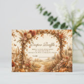 Elegante Herfst Boho Luier Raffe Informatiekaartje (Staand voorkant)
