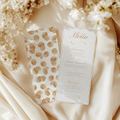 Elegante Herfst Botanisch Ivoor & Terracotta bruil Menu