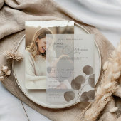 Elegante Herfst Botanische Ash Overlay Wedding Vellum Uitnodigingen