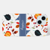Elegante herfst botanische bladeren Case-Mate iPhone case (Achterkant (horizontaal))