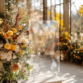 Elegante Herfst Botanische bruiloft Welkom Acryl Bord