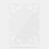 Elegante Herfst Botanische bruiloft Welkom Acryl Bord (Voorkant)