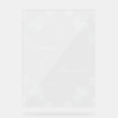 Elegante Herfst Botanische bruiloft Welkom Acryl Bord (Voorkant)