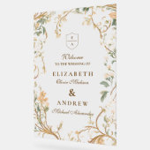 Elegante herfst Botanische Lijst bruiloft Acryl Bord (Hoek)