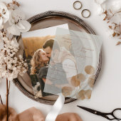 Elegante Herfst Botanische Terracotta Overlay brui Vellum Uitnodigingen