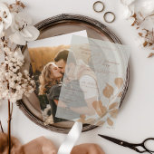 Elegante Herfst Botanische Terracotta Overlay brui Vellum Uitnodigingen