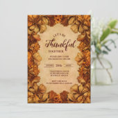 Elegante herfst botanische viering kaart (Staand voorkant)