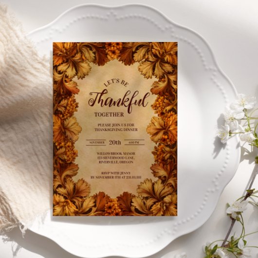 Elegante herfst botanische viering kaart