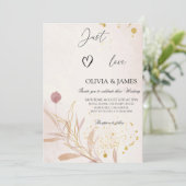 Elegante herfst botanische Vrijgezellenfeest parti Kaart (Staand voorkant)