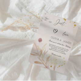 Elegante herfst botanische Vrijgezellenfeest parti Kaart