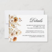 Elegante herfst botanische wilde bloem bruiloft RSVP kaartje (Voorkant)