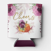 Elegante herfst Bourgondische pompoen gejuich Blikjeskoeler (Voorkant)