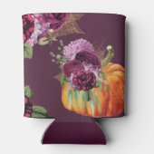 Elegante herfst Bourgondische pompoen gejuich Blikjeskoeler (Achterkant)