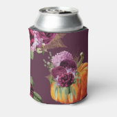 Elegante herfst Bourgondische pompoen gejuich Blikjeskoeler (Blikje Achterkant)