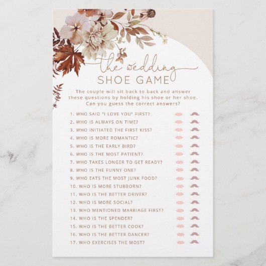 Elegante herfst bruids Het bruiloft schoen spel (Voorkant)