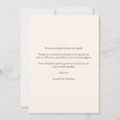 Elegante herfst bruiloft aangepaste val bladeren bedankkaart (Achterkant)