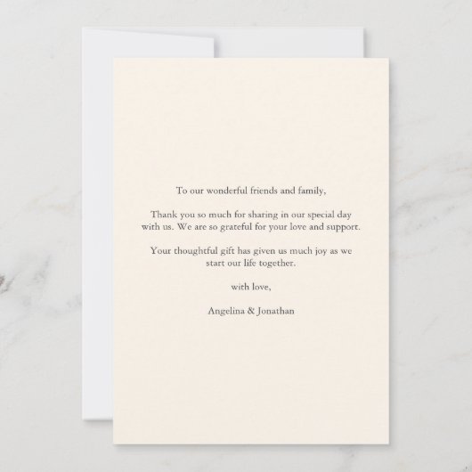 Elegante herfst bruiloft aangepaste val bladeren bedankkaart (Achterkant)