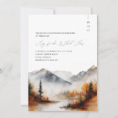 Elegante herfst bruiloft Boho Foto Kaart (Voorkant)