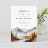 Elegante herfst bruiloft Boho Kaart (Staand voorkant)